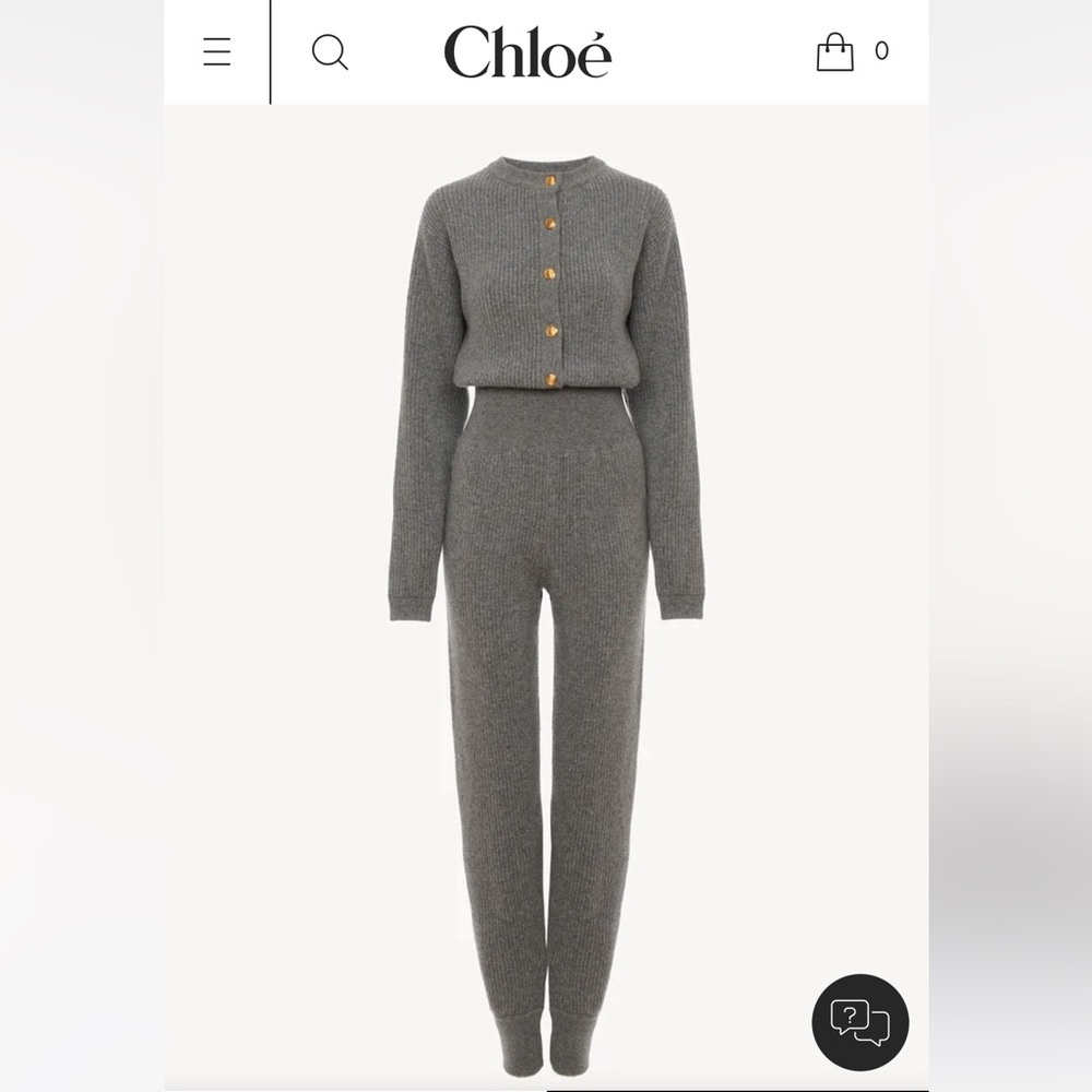 ✨ NWT CHLOE runway fall winter 2024 JUMPSUIT IN WOOL & CASHMERE - Picture 1 of 8